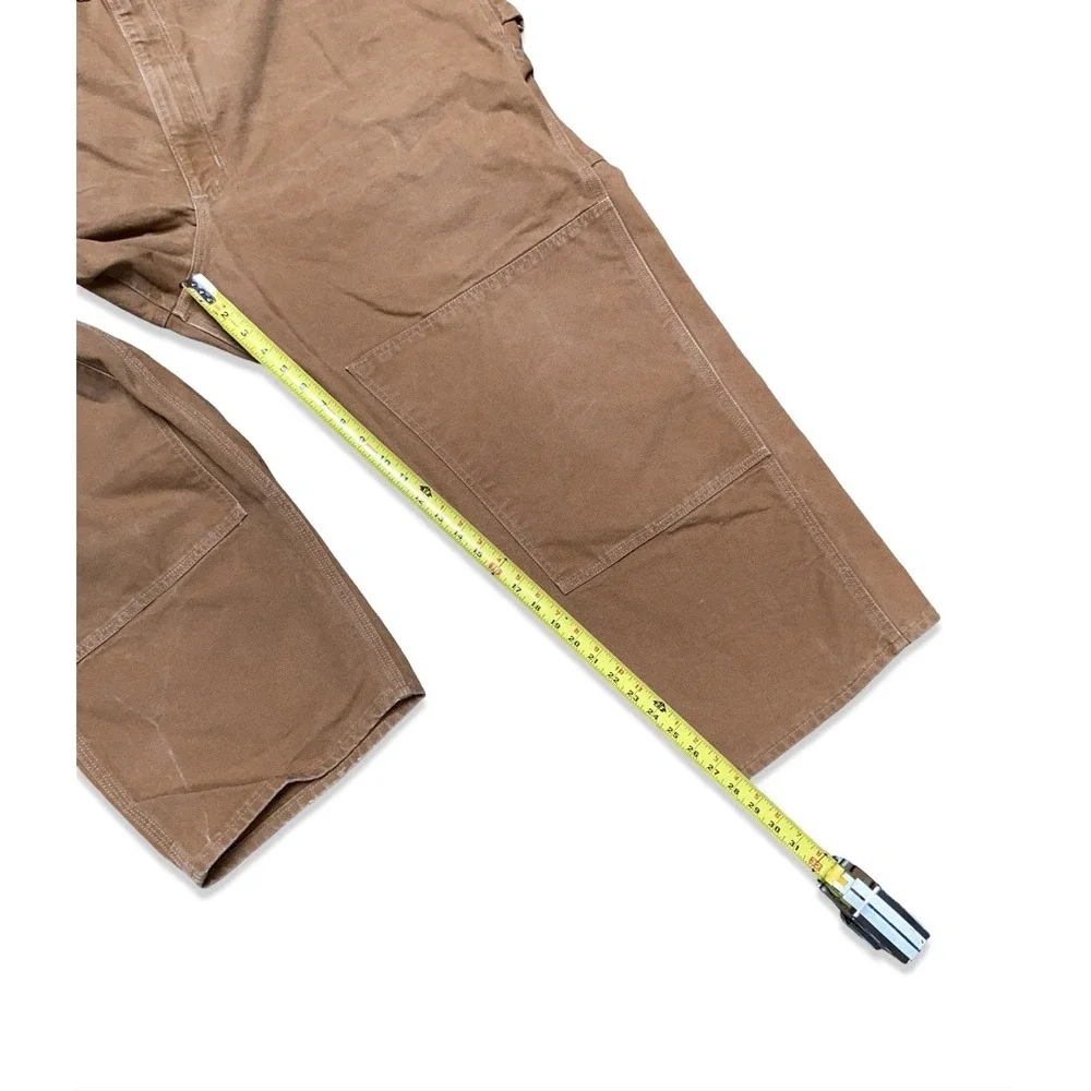 Carhartt Authentic Overalls Men's Size 50x30 Duck Canvas Brown Tan Workwear